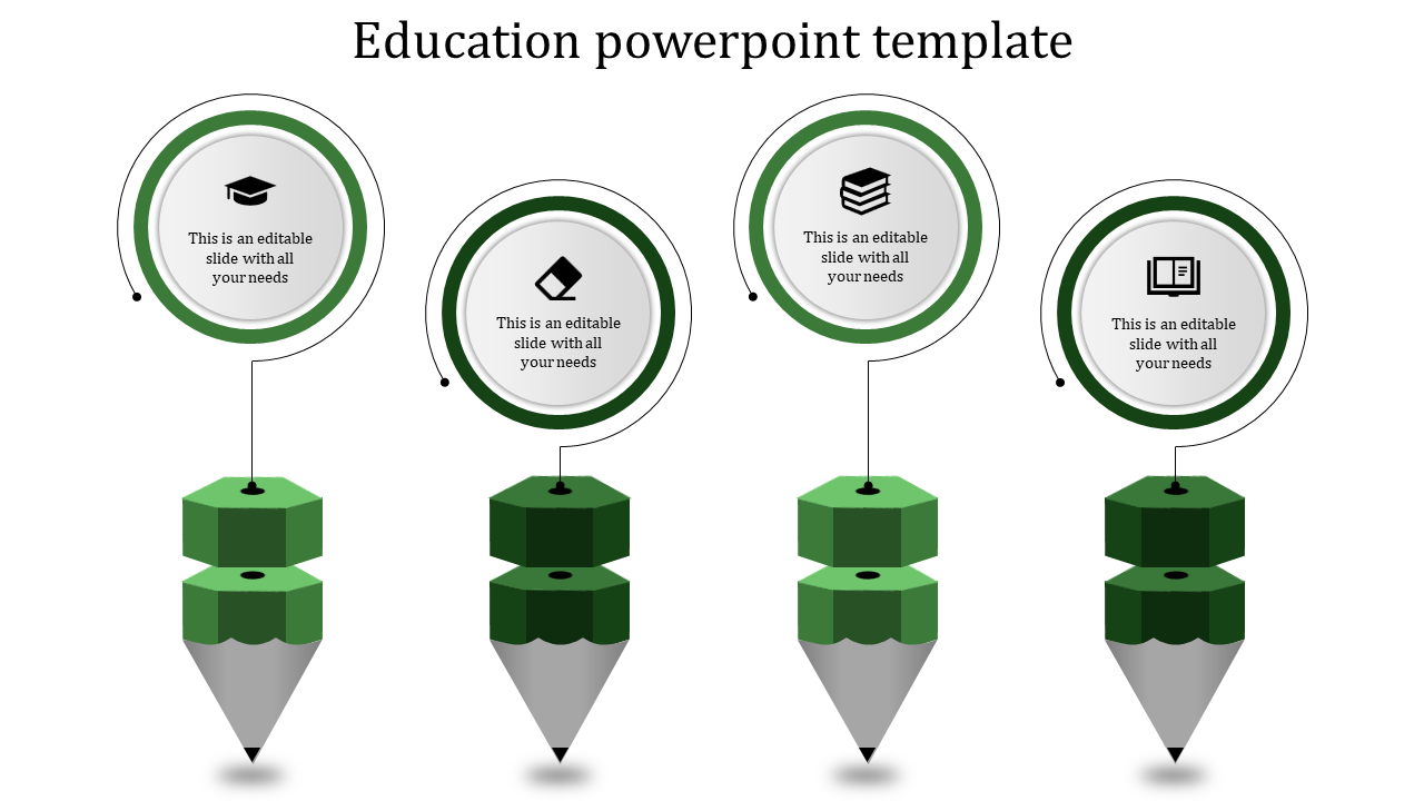 Attractive Education PPT Templates With Four Nodes